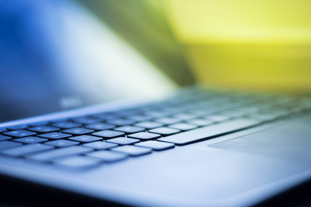 Laptop keyboard out of focus
